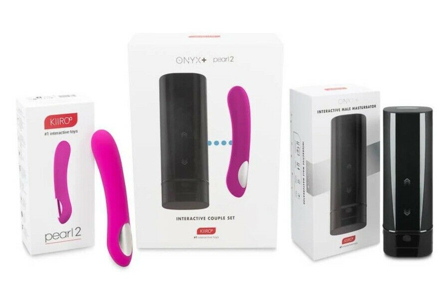 KIIROO SET COPPIA ONYX + E PEARL2 VIOLA MASTURBATORE MASCHILE + VIBRATORE CON CONNESIONE INTERNET