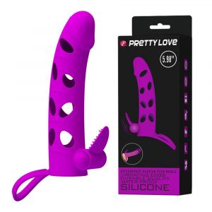RETTY LOVE VIBRATING EXTENSION PROLUNGA FALLICA IN SILICONE VIBRANTE