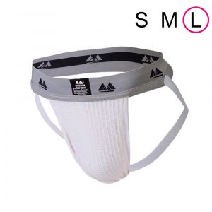 Original Jock Collection - 2" White / Grey – L MUTANDINE UOMO GAY APERTE DIETRO IN MISTO COTONE NYLON ELASTANE COLORE BIANCO GRIGIO TAGLIA L