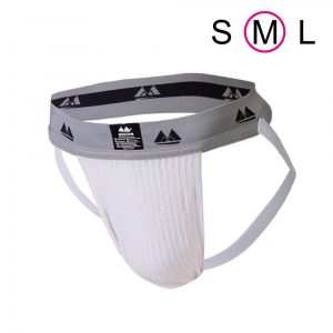 Original Jock Collection - 2" White / Grey – M MUTANDINE UOMO GAY APERTE DIETRO IN MISTO COTONE NYLON ELASTANE COLORE BIANCO GRIGIO TAGLIA M