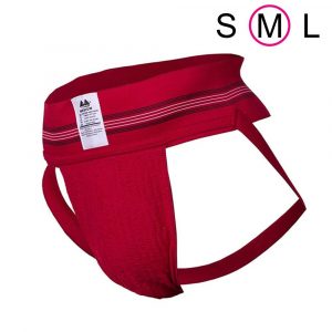Original Jock Collection - 3" Red – M MUTANDINE UOMO GAY APERTE DIETRO IN MISTO COTONE NYLON ELASTANE COLORE ROSSO TAGLIA M