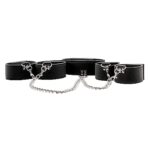 OU191BLK OUCH! REVERSIBLE COLLAR / WRIST / ANKLE CUFFS – BLACK
