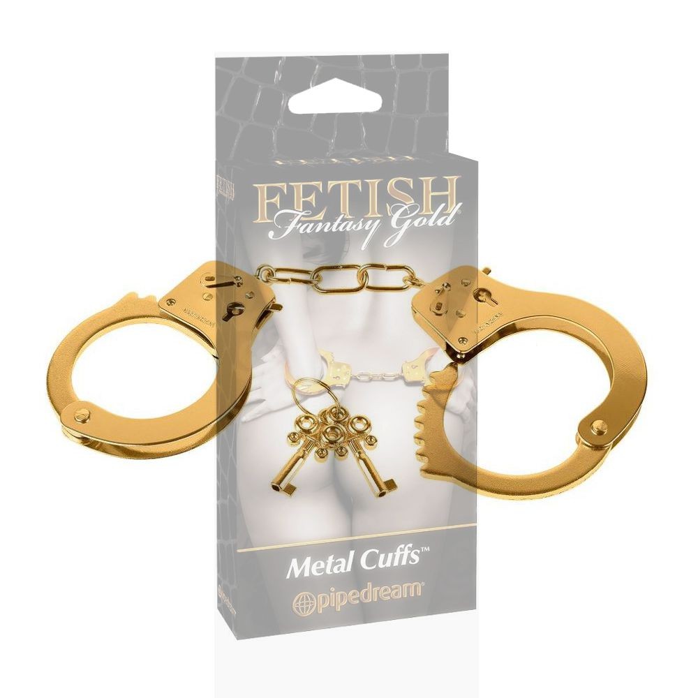 PD398727 MANETTE FETISH METAL CUFFS GOLD