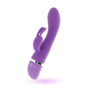 D-215135 VIBRATORE DESIGN SILICONE MORBIDO IMPERMEABILE CM 18,9 X 3,4 STIMOLATORE CLITORIDE RABBIT ERGONOMICO FLESSIBILE