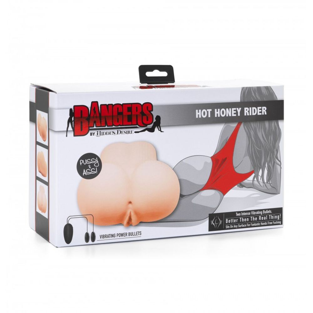 D-223161 HOT HONEY RIDER WITH VIBRATOR MASTURBATORE UOMO VAGINA ANO VIBRATORE TPR MORBIDO