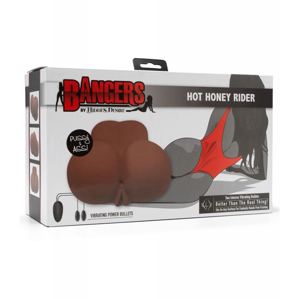 D-223162 HOT HONEY RIDER WITH VIBRATOR BROWN MASTURBATORE UOMO VAGINA ANO DI COLORE VIBRATORE TPR MORBIDO