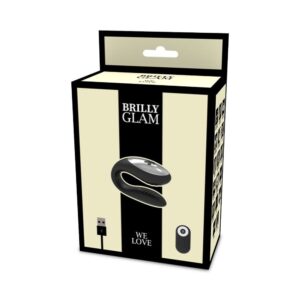 D-223059 BRILLY GLAM LOVE FOR PARTNER GIOCO DI COPPIA CON TELECOMANDO WIRELESS SILICONE NERO