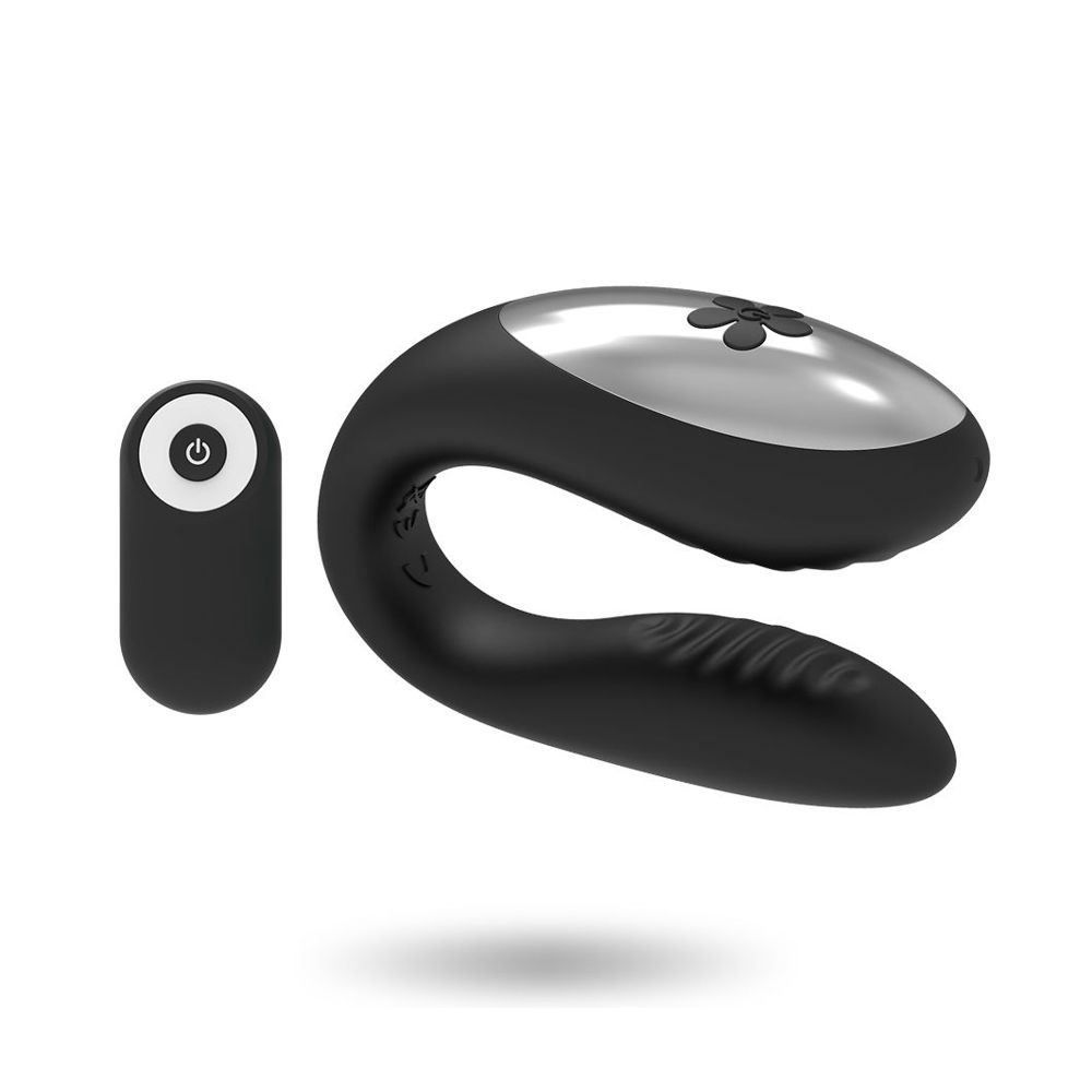 D-223059 BRILLY GLAM LOVE FOR PARTNER GIOCO DI COPPIA CON TELECOMANDO WIRELESS SILICONE NERO
