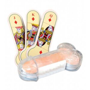 MAZZO DI CARTE DA GIOCO SAGOMATE FORMA PISELLO