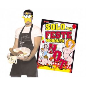 GREMBIULE CUOCO APPLICAZIONE PIATTO 3D CON PISELLO