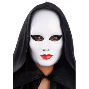 MASCHERA IN PLASTICA BIANCA CON TRUCCO VISO MEDIO DONNA