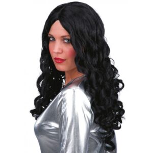 PARRUCCA SINTETICA UMA LUNGA MOSSA NERA
