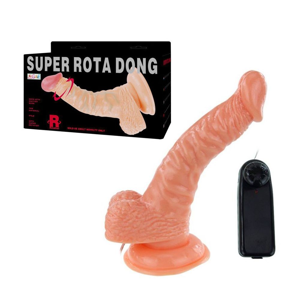 D-199975 FALLO REALISTICO IN TPR MORBIDO VIBRANTE ROTANTE VIBRATORE CON ROTAZIONE 20 CM