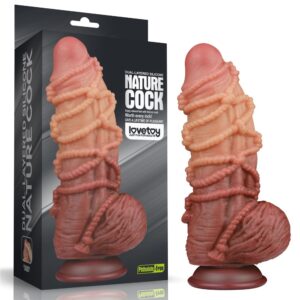 LOVETOY DILDO FALLO REALISTICO GIGANTE EXTRA LARGE IN SILICONE CON TESTICOLI E VENTOSA 24 CM