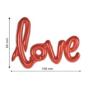 SAN VALENTINO GONFIABILE SCRITTA ROSSA LOVE