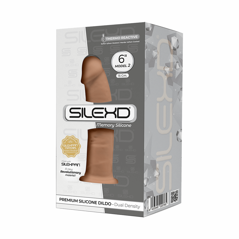 SILEXD MODEL 2 – 6" CARAMEL 220762 FALLO REALISTICO NON VIBRANTE IN SILICONE TERMO REATTIVO 15 CM