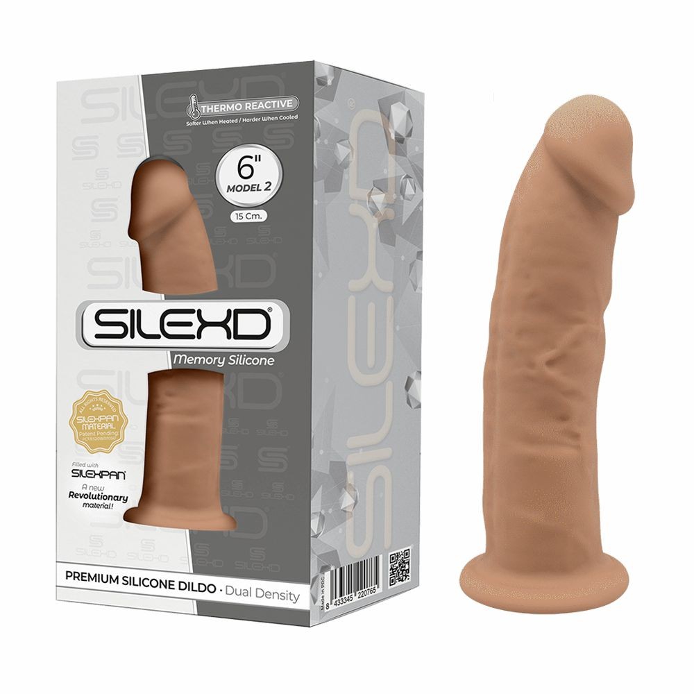 SILEXD MODEL 2 – 6" CARAMEL 220762 FALLO REALISTICO NON VIBRANTE IN SILICONE TERMO REATTIVO 15 CM