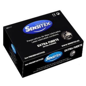 SENSITEX® PRESERVATIVI NATURALI RESISTENTI EXTRA STRONG ANALI 54MM. 100% VEGAN 144 PEZZI