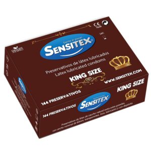 SENSITEX® PRESERVATIVI NATURALI EXTRA LARGE XXL KING SIZE 60MM. 100% VEGAN 144 PEZZI