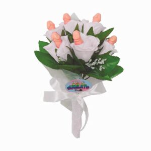BOUQUET DA SPOSA FIORI BIANCHI CON PISELLINI
