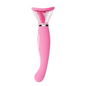 POMPA VAGINALE VIBRANTE AUTOMATICA CON LINGUA STIMOLANTE CLITORIDE RICARICABILE USB