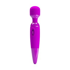 PRETTY LOVE POWER WAND MASSAGGIATORE INTIMO DONNA VAGINA SILICONE VIOLA TESTA LISCIA FLESSIBILE
