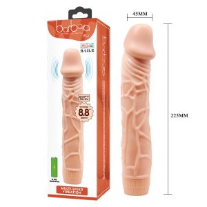 BAILE VIBRATORE REALISTICO ANALE VAGINALE IN MORBIDO TPR 22,5 CM