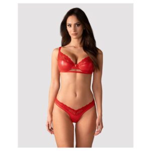 OBSESSIVE ALIOSA 2-PCS SET INTIMO ROSSO S/M